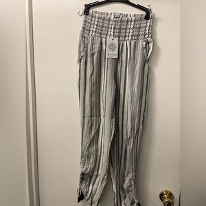 Blue Island  Striped Bottoms - Black and White